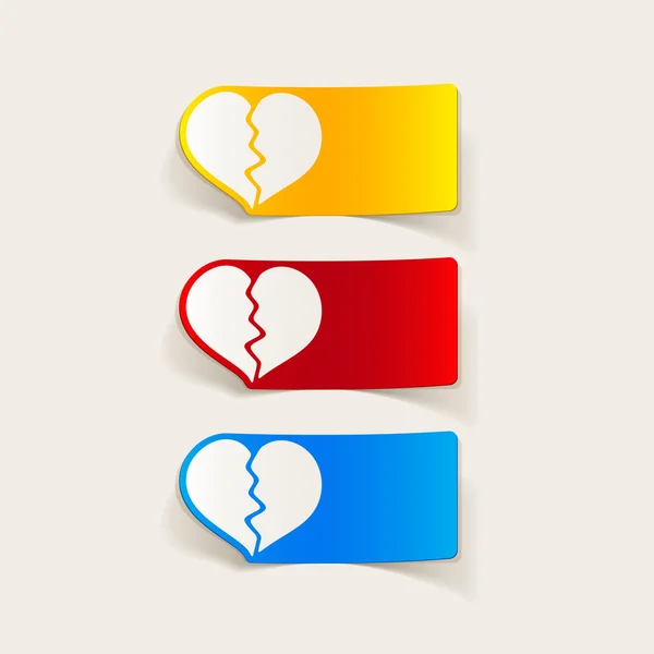 Broken heart icon — Stock Vector