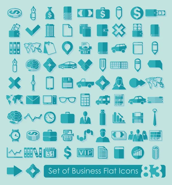 Set of business icons — Stock Vector