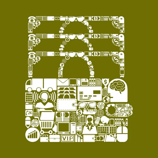 Portemonnee pictogram. Vectorillustratie — Stockvector