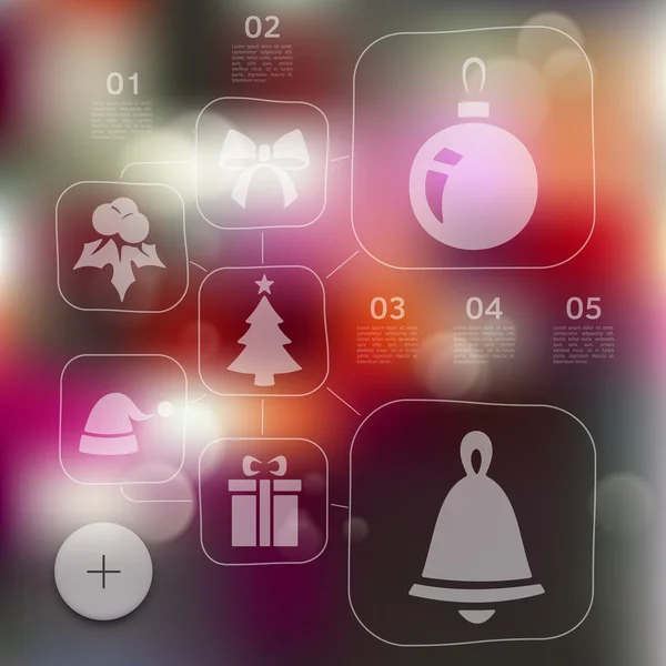 Kerst infographic iconen — Stockvector