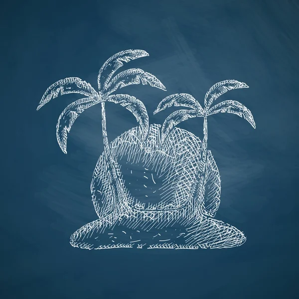 Palm icon. Vector illustration — Stock Vector