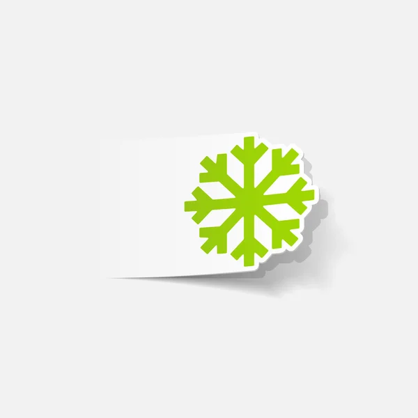 Realistic design element: snowflake — Stock Vector