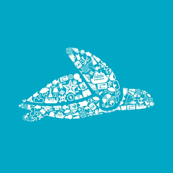 Turtle icon. Vector illustration — Stock Vector