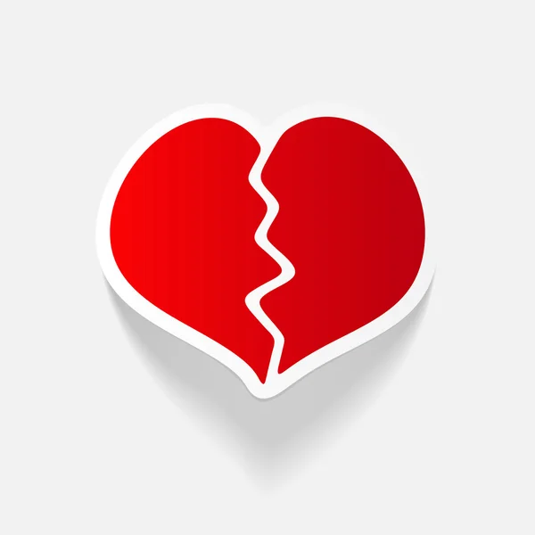 Broken heart icon — Stock Vector