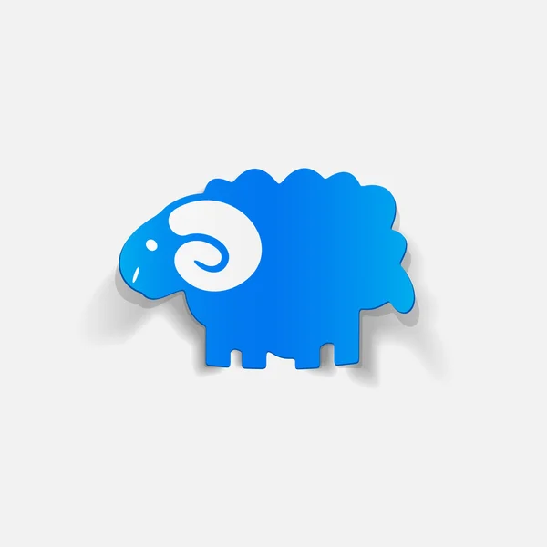 Realistický grafický prvek: ovce — Stockový vektor