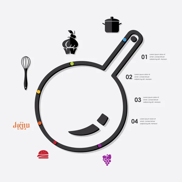 Restaurante ícones infográficos — Vetor de Stock