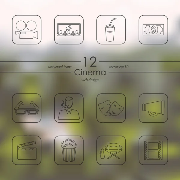 Набор икон кино — стоковый вектор