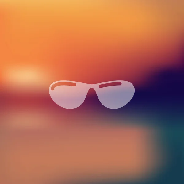 Значок сонцезахисних окулярів на розмитому фоні — стоковий вектор