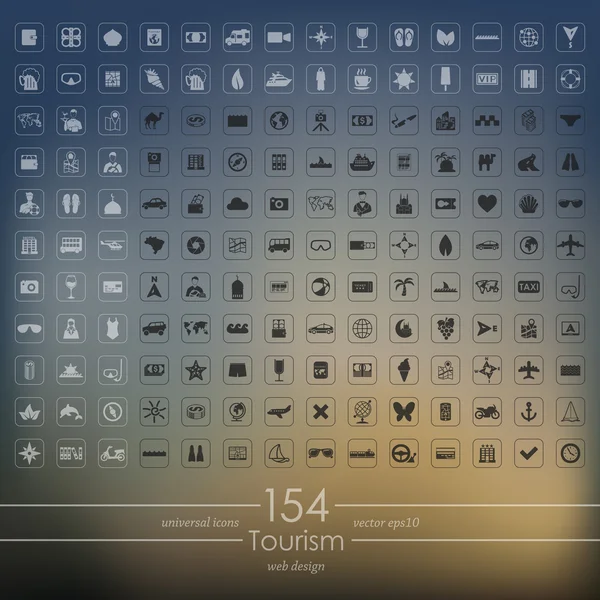 Conjunto de iconos del turismo — Vector de stock