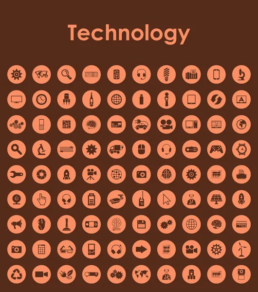 Set of technology simple icons — Stock Vector