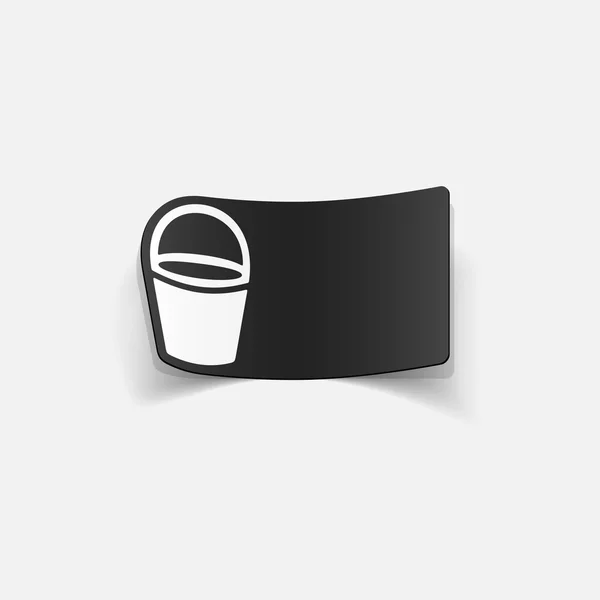 Realistic design element: bucket — Stock Vector