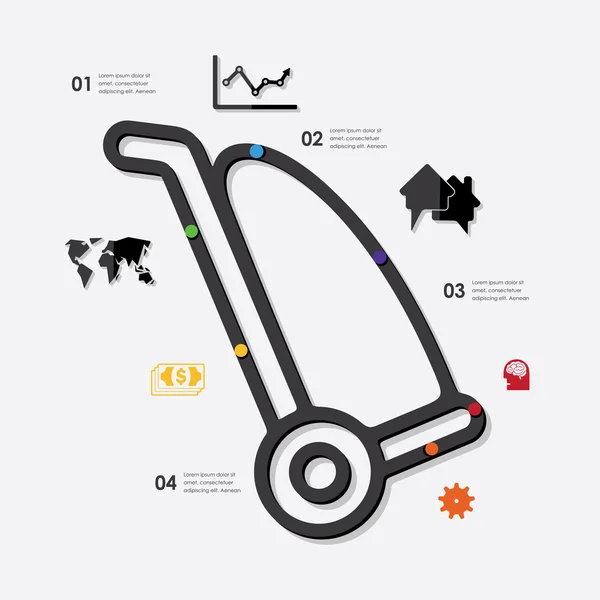 Icônes d'infographie d'entreprise — Image vectorielle