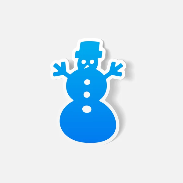 Christmas snowman icon — Stock Vector