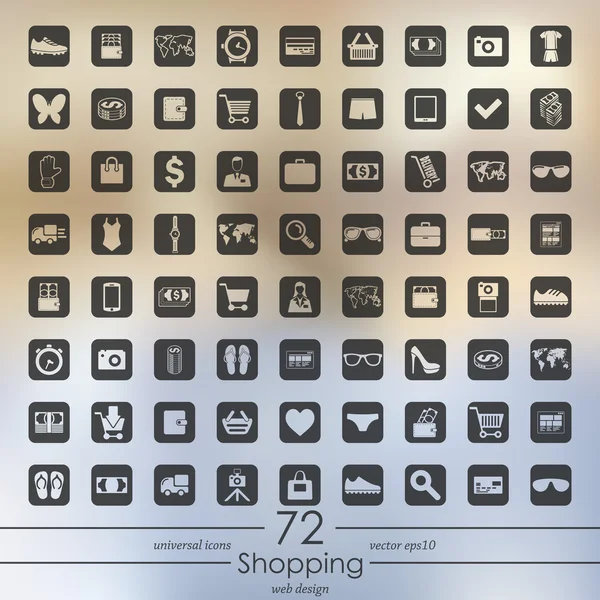 Conjunto de iconos de compras — Vector de stock