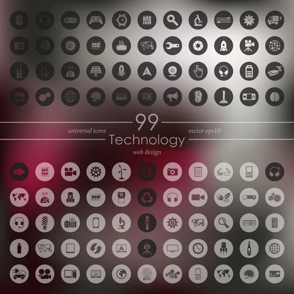 Set di icone della tecnologia — Vettoriale Stock