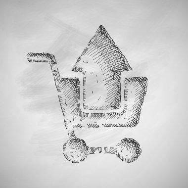 Alışveriş ikonu. vektör illüstrasyonu