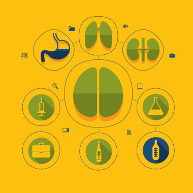 Tıp düz Infographic