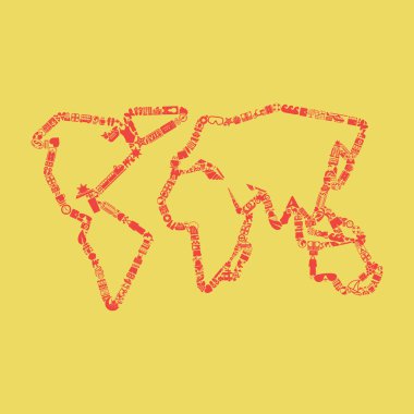 Harita simgesi. vektör illüstrasyonu