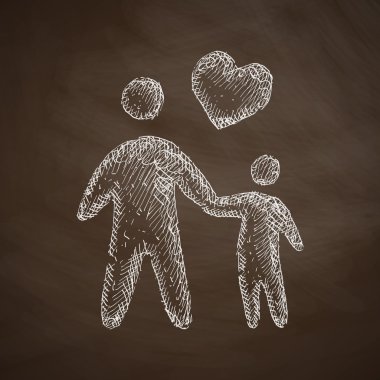 Aile ikonu. vektör illüstrasyonu