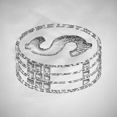 Para ikonu. vektör illüstrasyonu