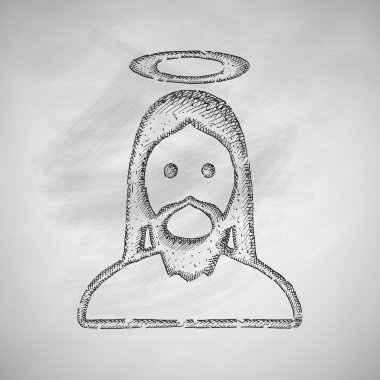 İsa'nın simgesi. Vektör çizim