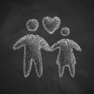 Aile ikonu. vektör illüstrasyonu