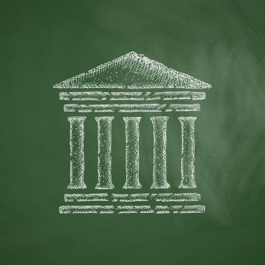 Adliye simgesi. Vektör çizim