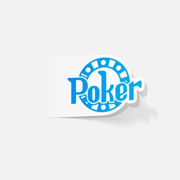 Elemento de diseño realista: poker — Vector de stock