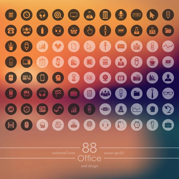 Set of office icons — Stock Vector