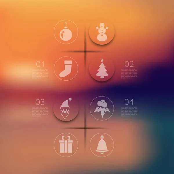 Kerst infographic iconen — Stockvector