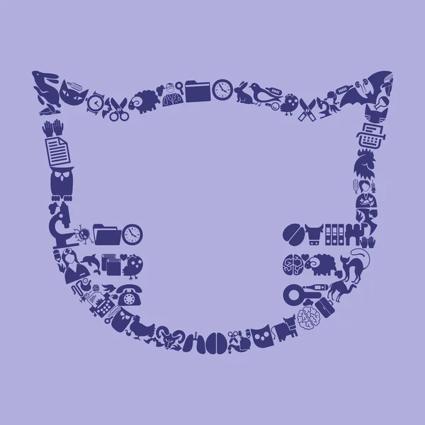 Icono de gato. ilustración vectorial — Vector de stock