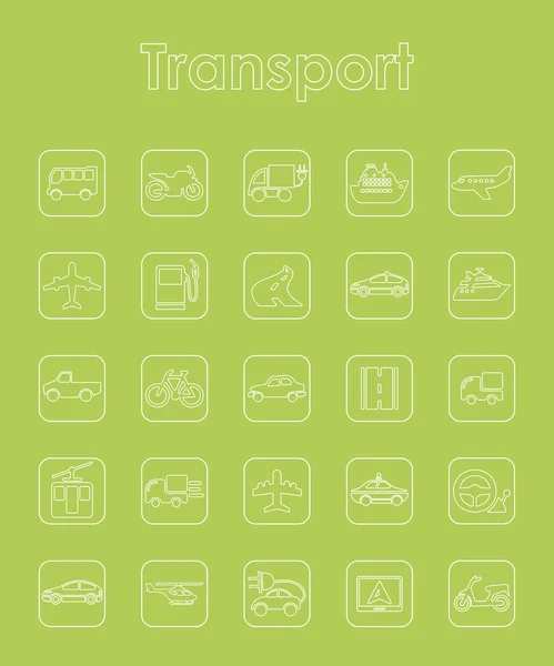 Set dari transport ikon sederhana - Stok Vektor