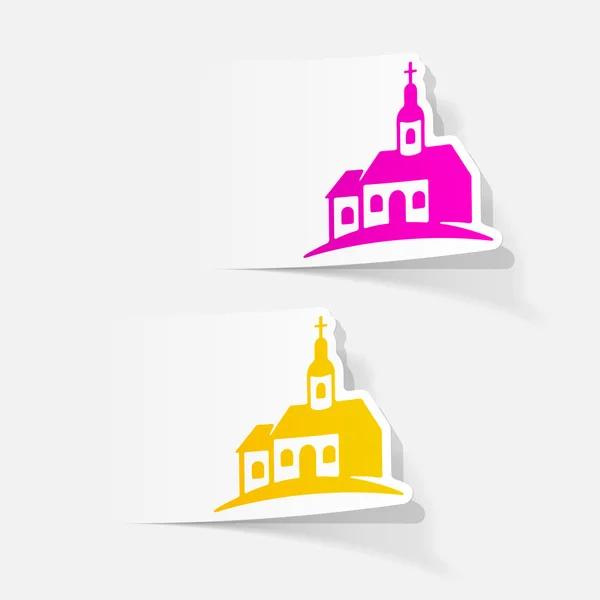 Elemento de diseño realista: iglesia — Vector de stock