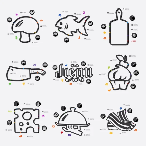 Restaurant infographic icon — Stock Vector
