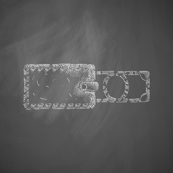 Значок кошелька. Векторная иллюстрация
