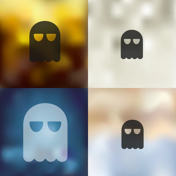 Ghost icon blurred — Stock Vector