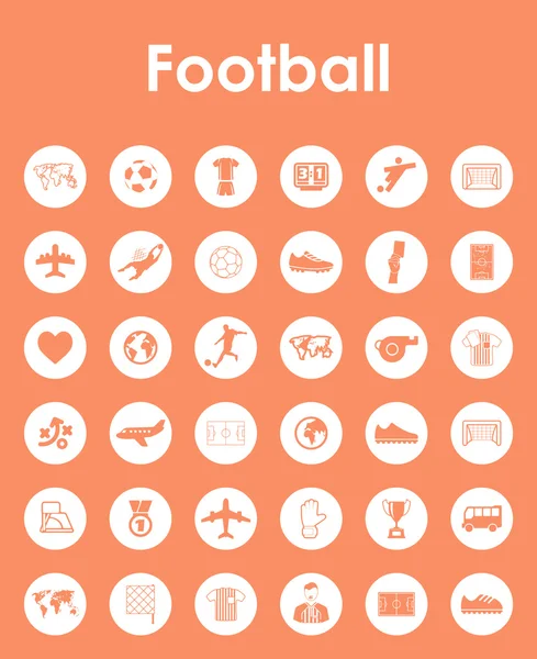 Set of football simple icons — Stock Vector