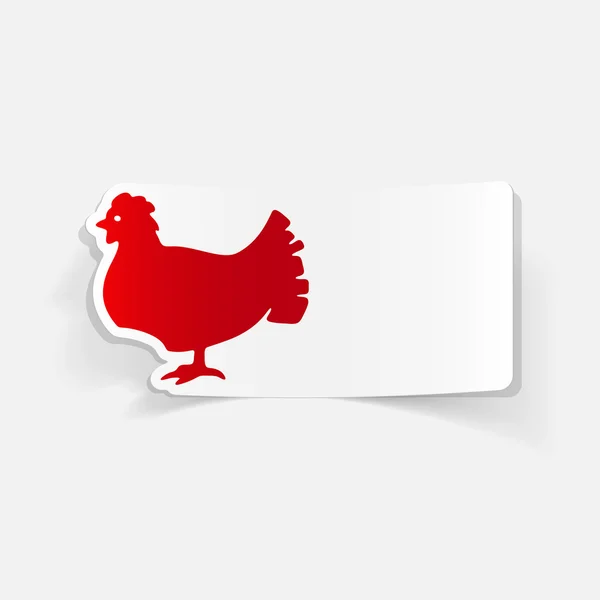 Elemento de diseño realista: pollo — Vector de stock