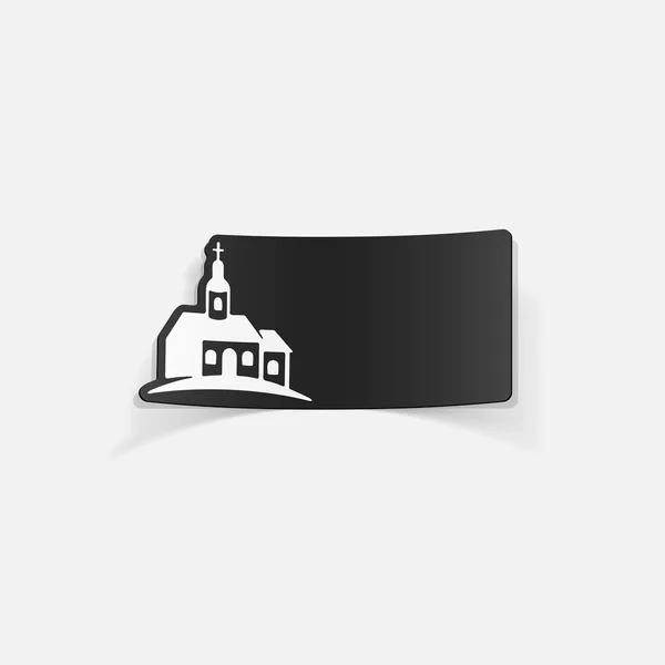 Elemento de diseño realista: iglesia — Vector de stock