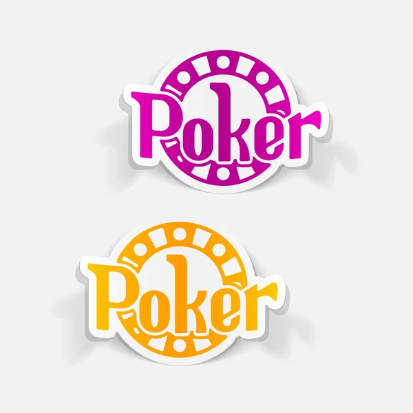 Elemento de design realista: poker — Vetor de Stock