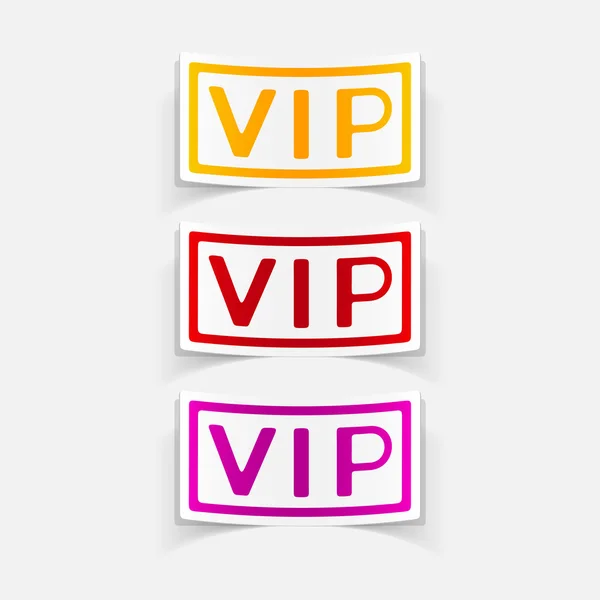 Elemento de design realista: vip — Vetor de Stock