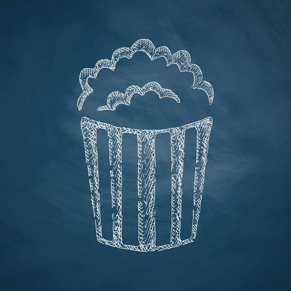 Popcorn-ikonen. vektor illustration — Stock vektor