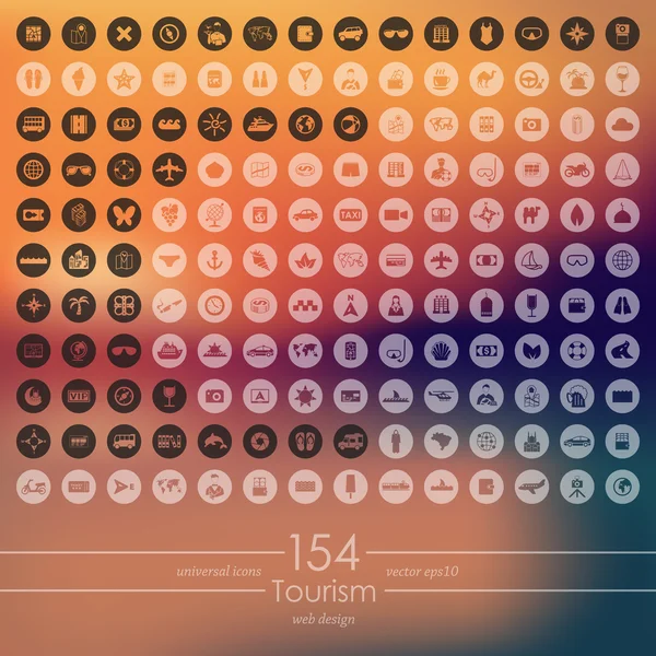 Conjunto de iconos del turismo — Archivo Imágenes Vectoriales