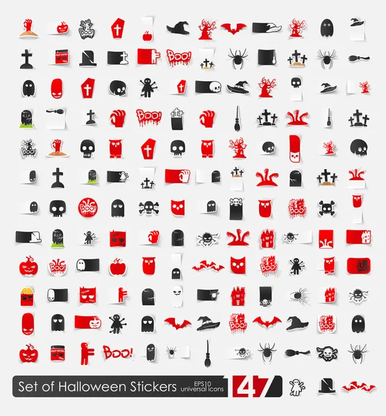 Set van Halloween stickers — Stockvector