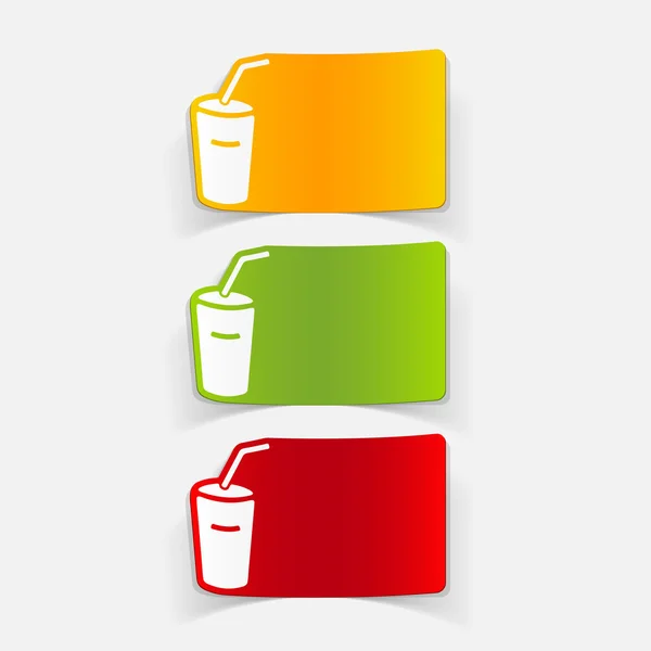 Elemento de diseño realista: soda — Vector de stock