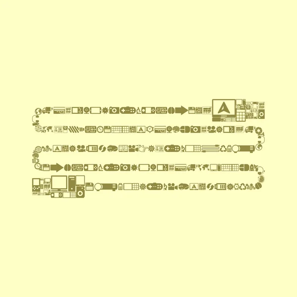 USB-pictogram. Vectorillustratie — Stockvector