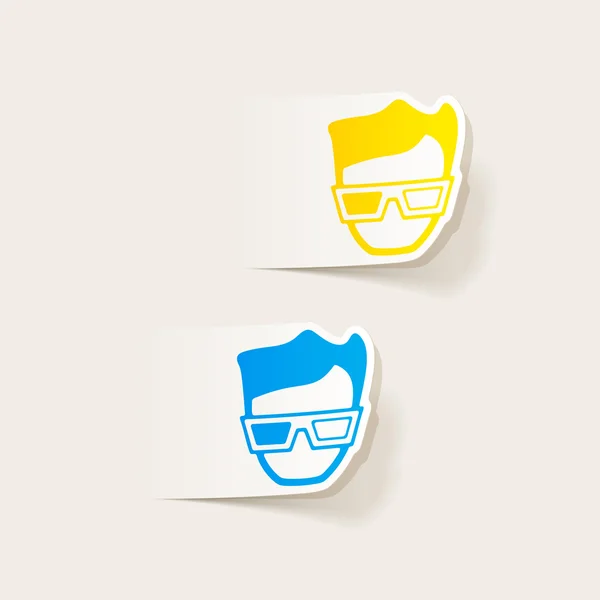 3d glasses icon — Stock Vector