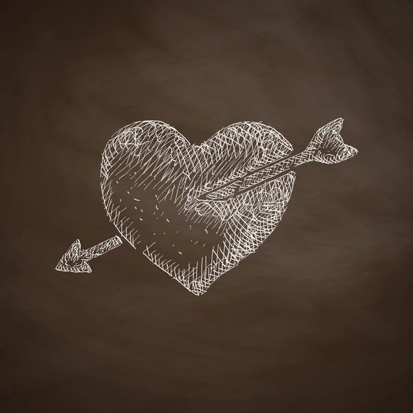 Икона сердца. Векторная иллюстрация — стоковый вектор