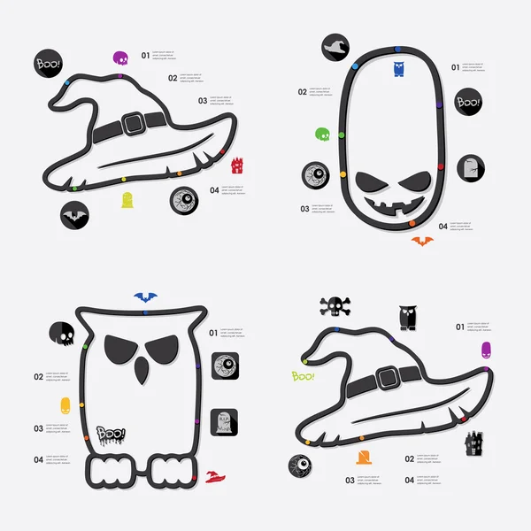 Halloween infographic pictogram — Stockvector