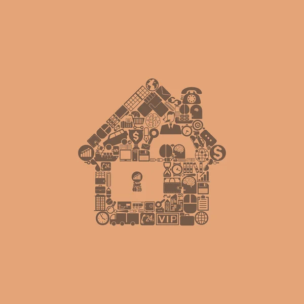 Icono de la casa. ilustración vectorial — Vector de stock